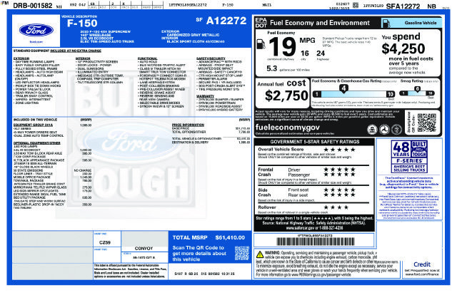 Certified 2025 Ford F150 XLT w/ Equipment Group 301A Standard AWD/4WD image 16