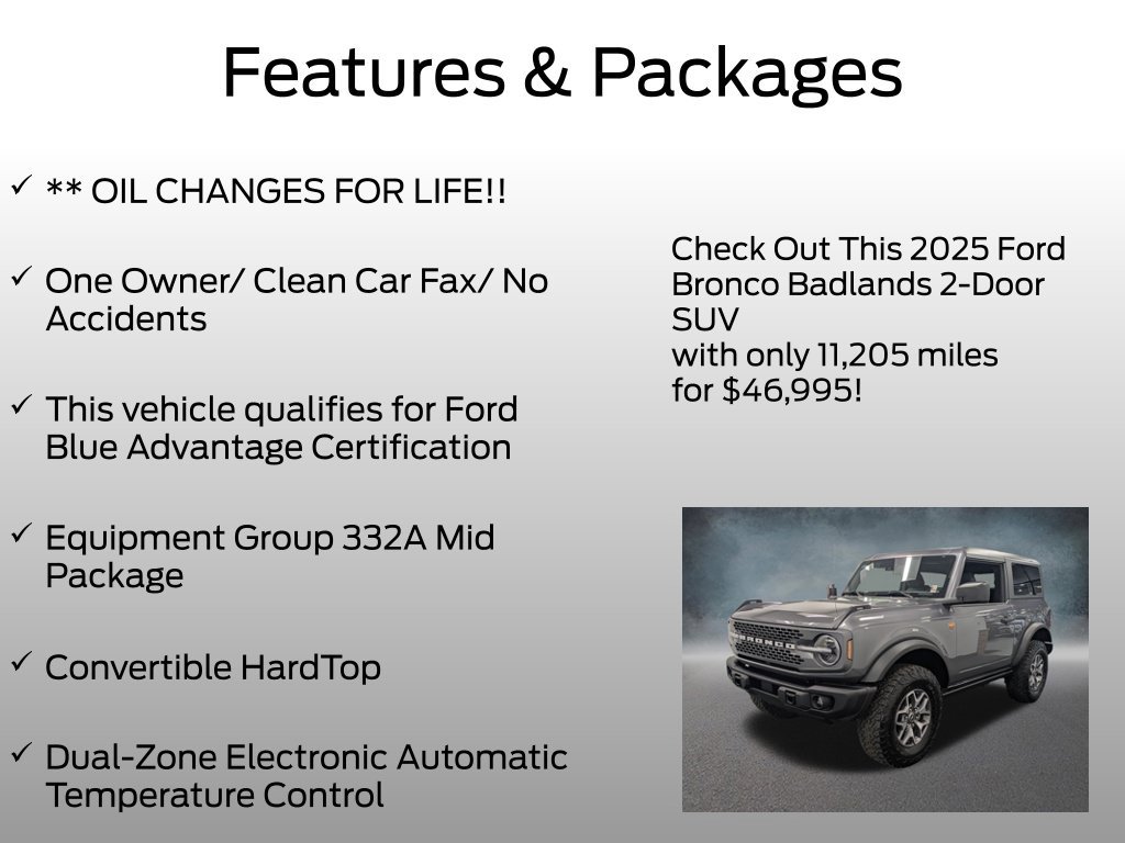 Certified 2025 Ford Bronco Badlands AWD/4WD image 4