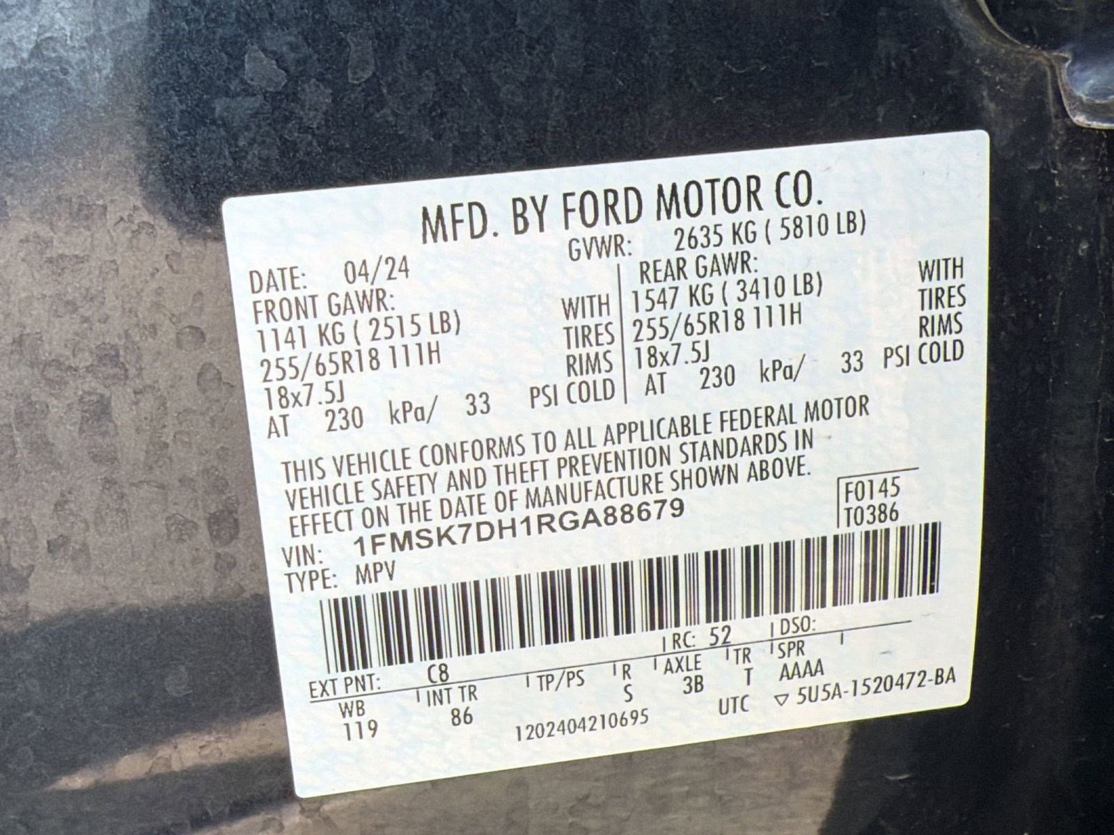 Certified 2024 Ford Explorer XLT RWD image 20
