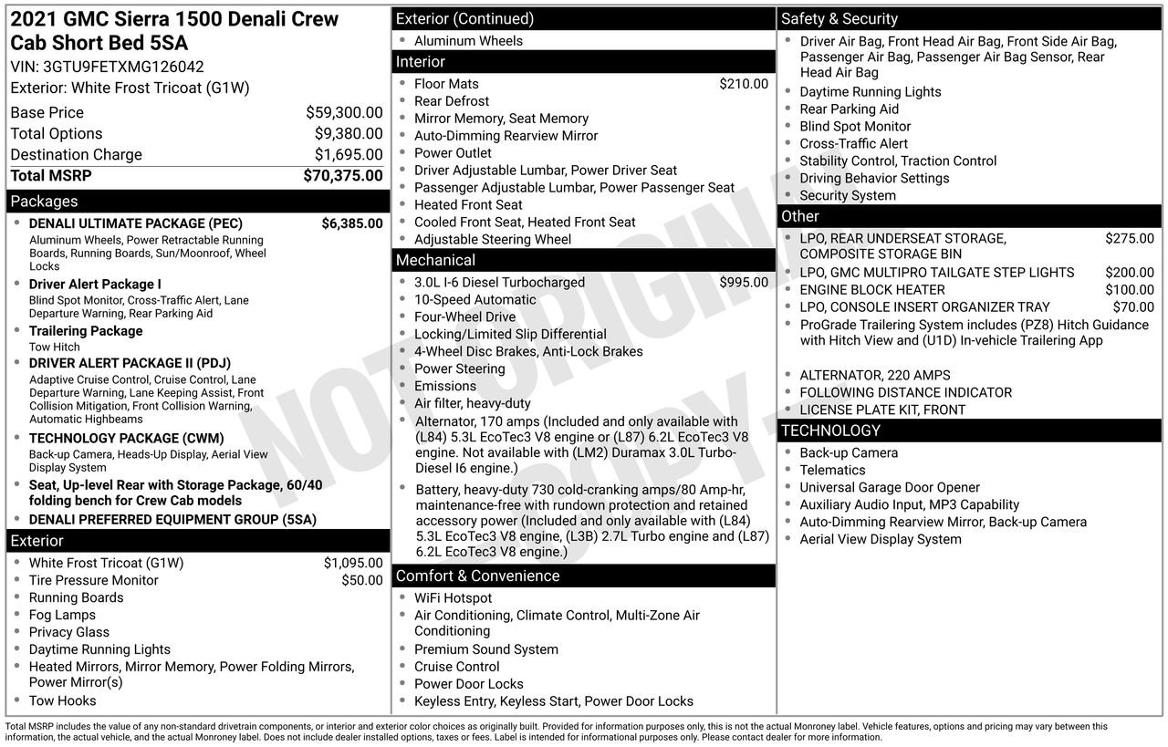 Used 2021 GMC Sierra 1500 Denali w/ Denali Ultimate Package AWD/4WD image 35