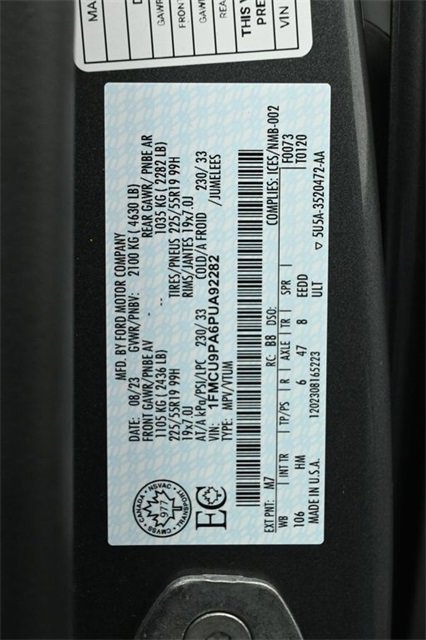 Certified 2023 Ford Escape ST-Line Elite image 53