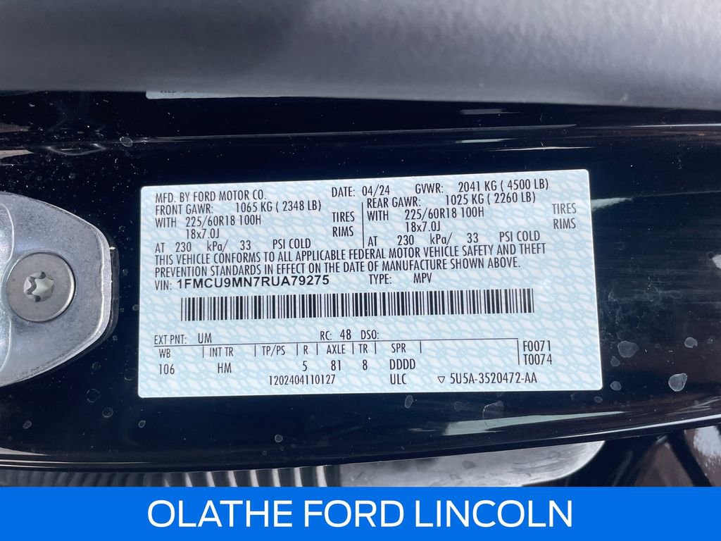 Certified 2024 Ford Escape ST-Line w/ Tech Pack #1 AWD/4WD image 18
