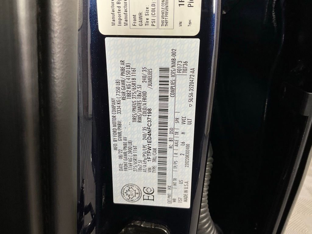 Certified 2022 Ford F150 XLT w/ Equipment Group 302A High AWD/4WD image 27