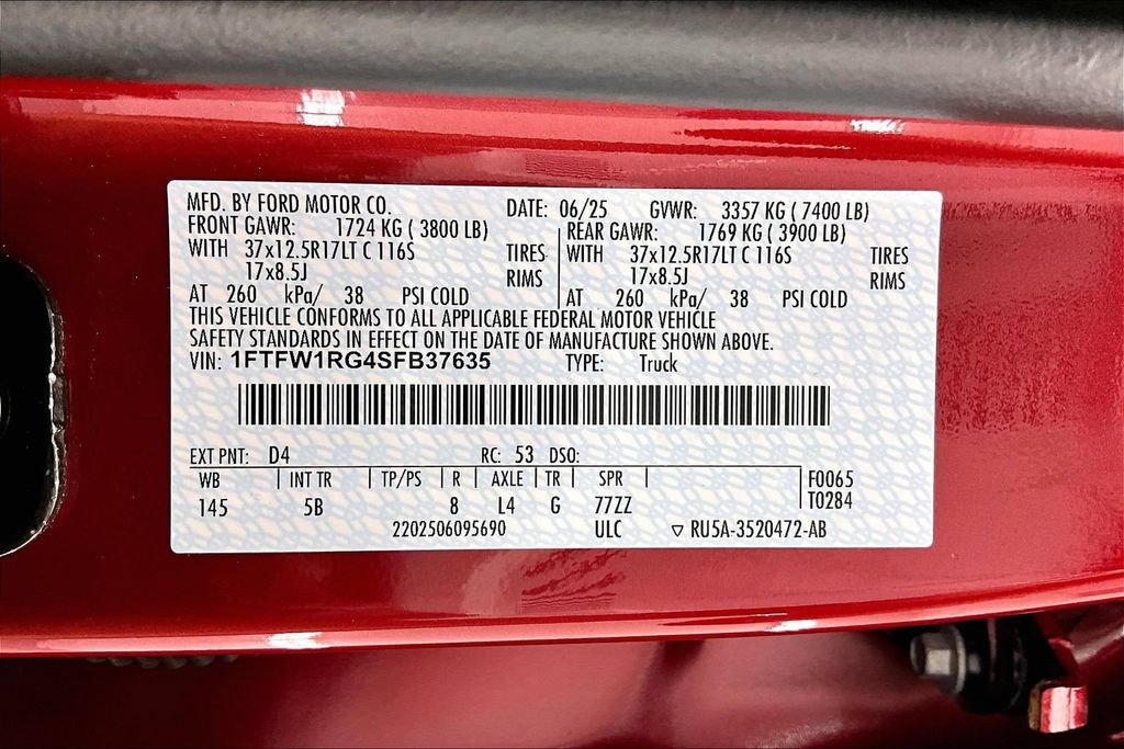 Certified 2025 Ford F150 Raptor AWD/4WD image 36