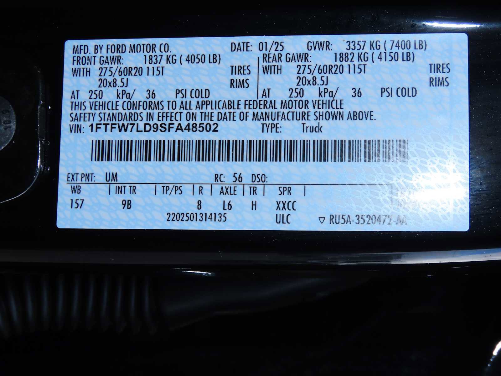 Certified 2025 Ford F150 Platinum w/ Equipment Group 702A High image 38