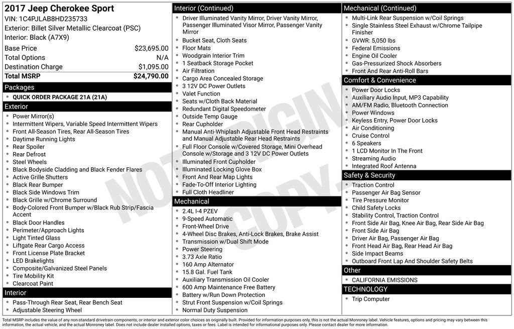 Used 2017 Jeep Cherokee Sport image 33