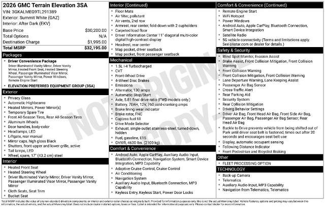 Used 2026 GMC Terrain Elevation FWD image 8