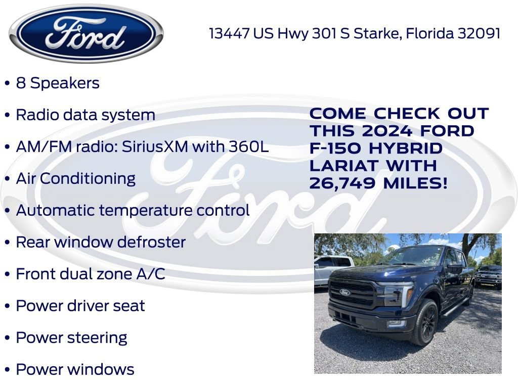 Certified 2024 Ford F150 Lariat w/ Equipment Group 502A High AWD/4WD image 27
