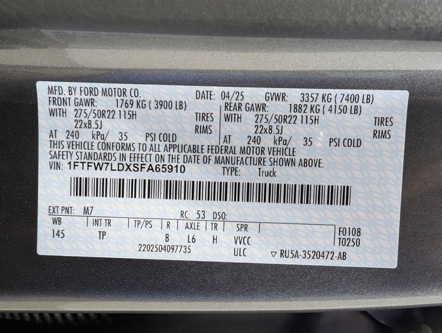 Certified 2025 Ford F150 Platinum w/ Equipment Group 703A Plus image 11