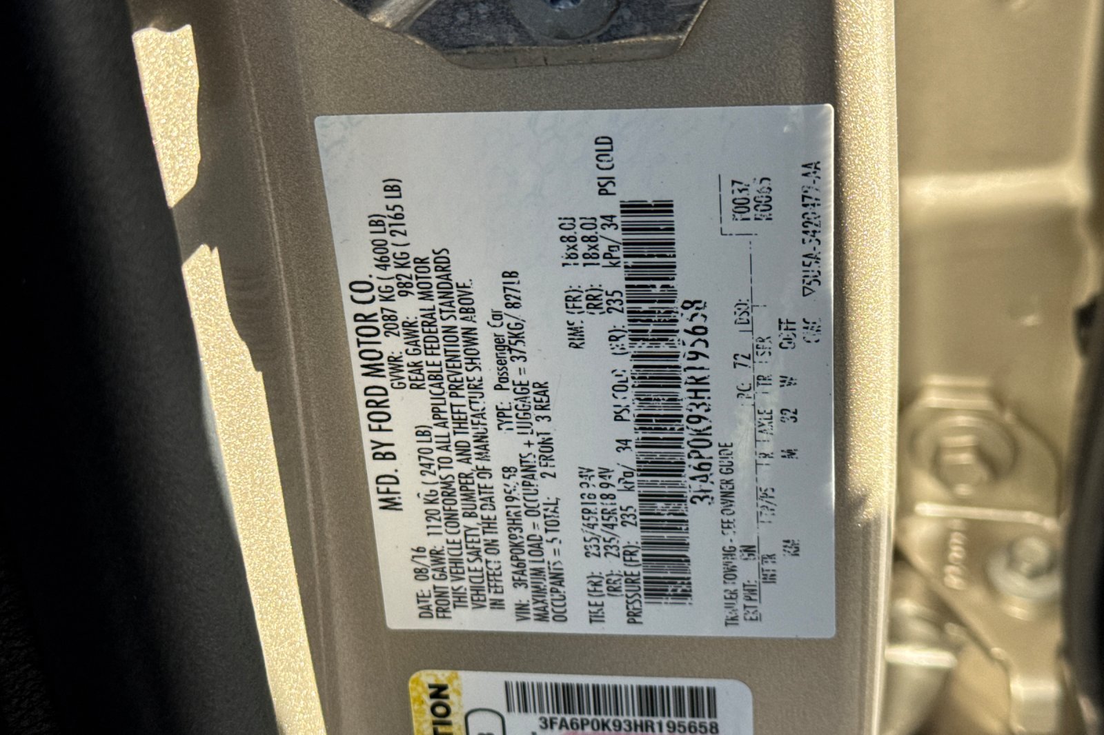 Certified 2017 Ford Fusion Titanium FWD image 28