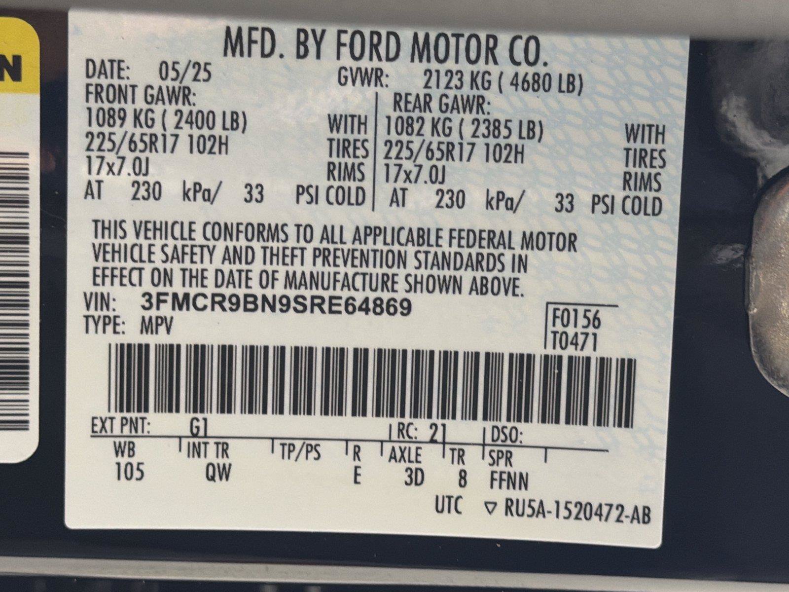 Certified 2025 Ford Bronco Sport Big Bend AWD/4WD image 30
