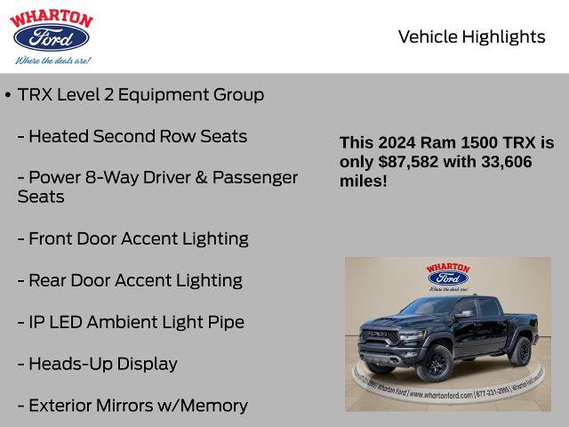 Used 2024 RAM 1500 TRX w/ TRX Level 2 Equipment Group AWD/4WD image 16