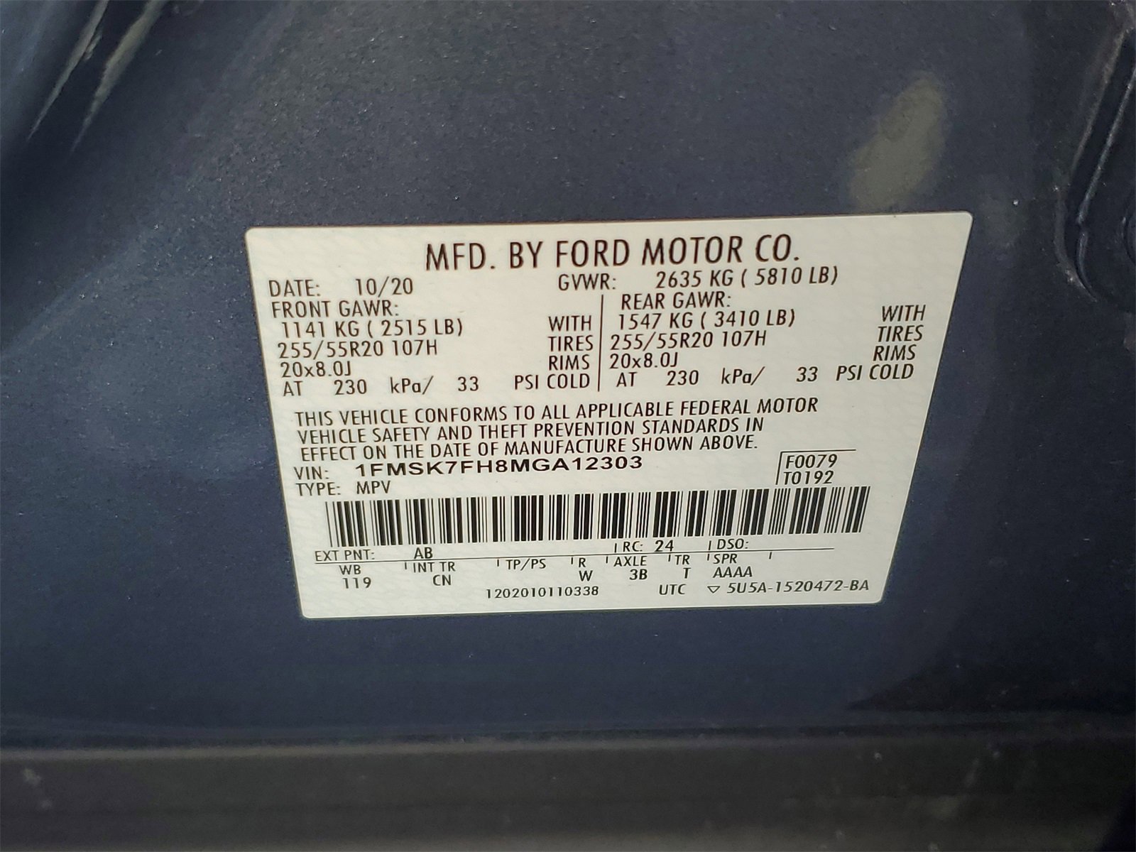 Certified 2021 Ford Explorer Limited w/ Equipment Group 301A image 32