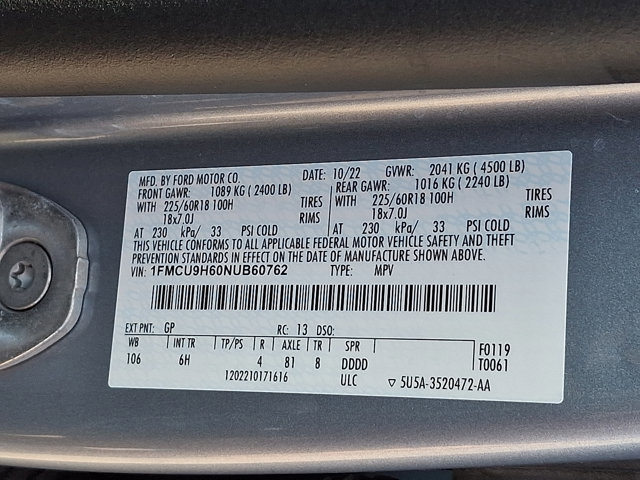 Certified 2022 Ford Escape SEL AWD/4WD image 27