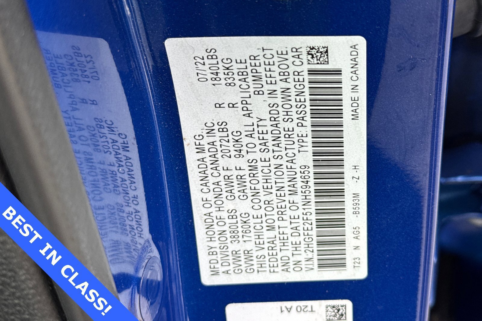 Used 2022 Honda Civic Sport image 28