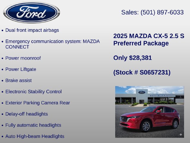 Used 2025 MAZDA CX-5 AWD 2.5 S w/ Preferred Package image 24