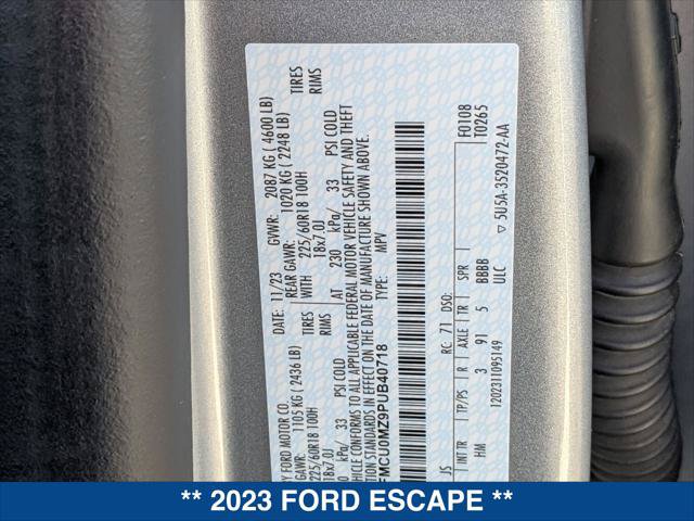 Certified 2023 Ford Escape ST-Line w/ Equipment Group 301A FWD image 24