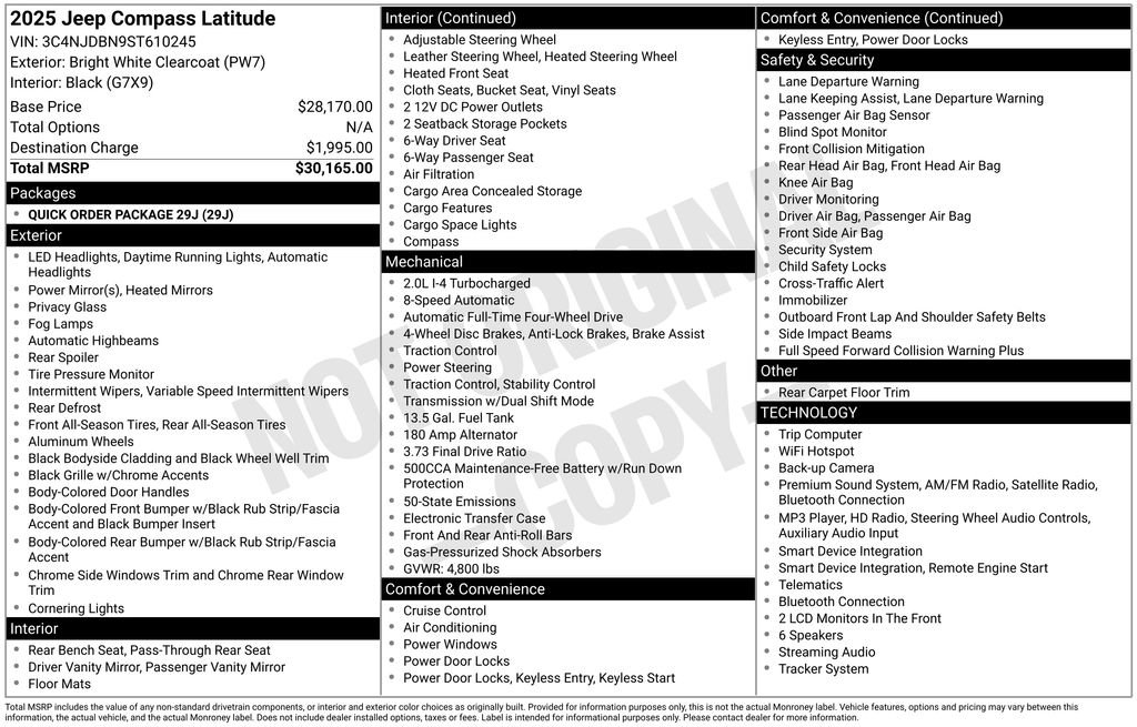 Used 2025 Jeep Compass Latitude AWD/4WD image 4