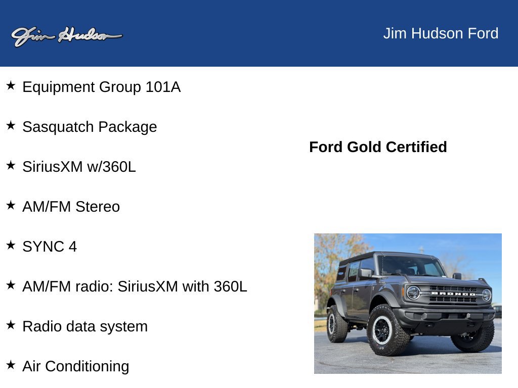 Certified 2025 Ford Bronco 4-Door w/ Sasquatch Package AWD/4WD image 12