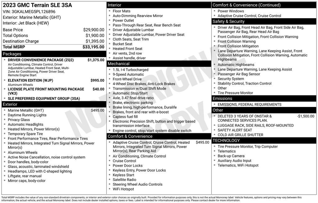 Used 2023 GMC Terrain SLE w/ Driver Convenience Package image 31