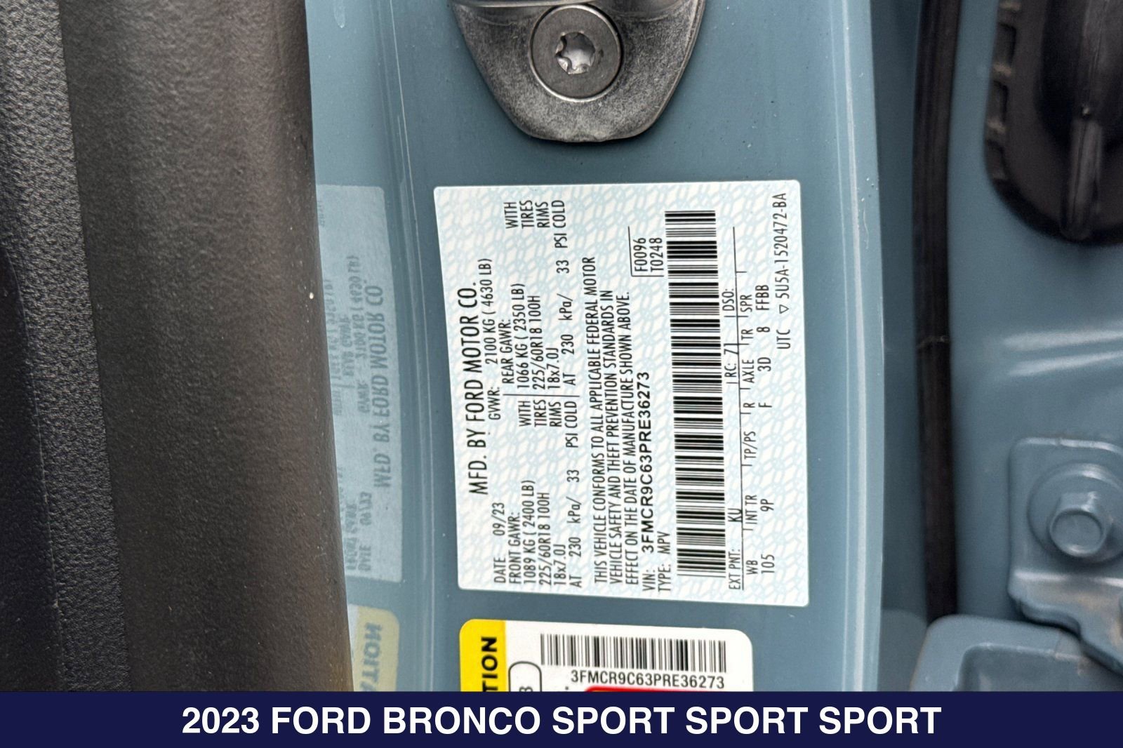 Certified 2023 Ford Bronco Sport Outer Banks w/ Tech Package AWD/4WD image 35