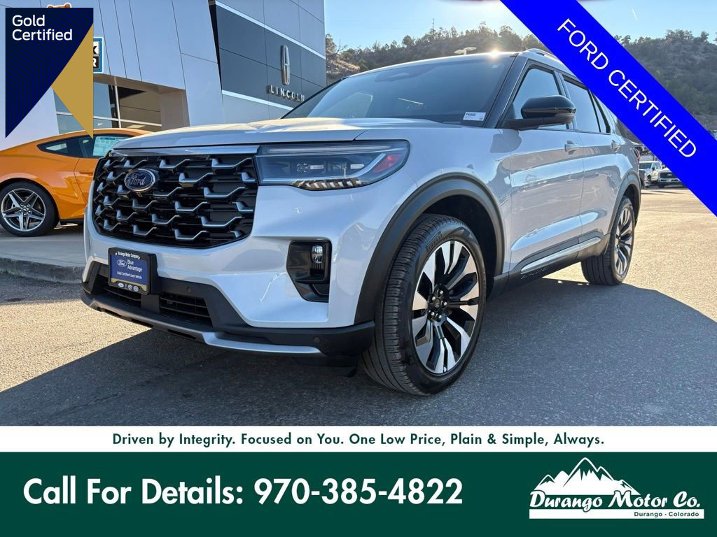 Certified 2025 Ford Explorer Platinum w/ LUX Leather Package