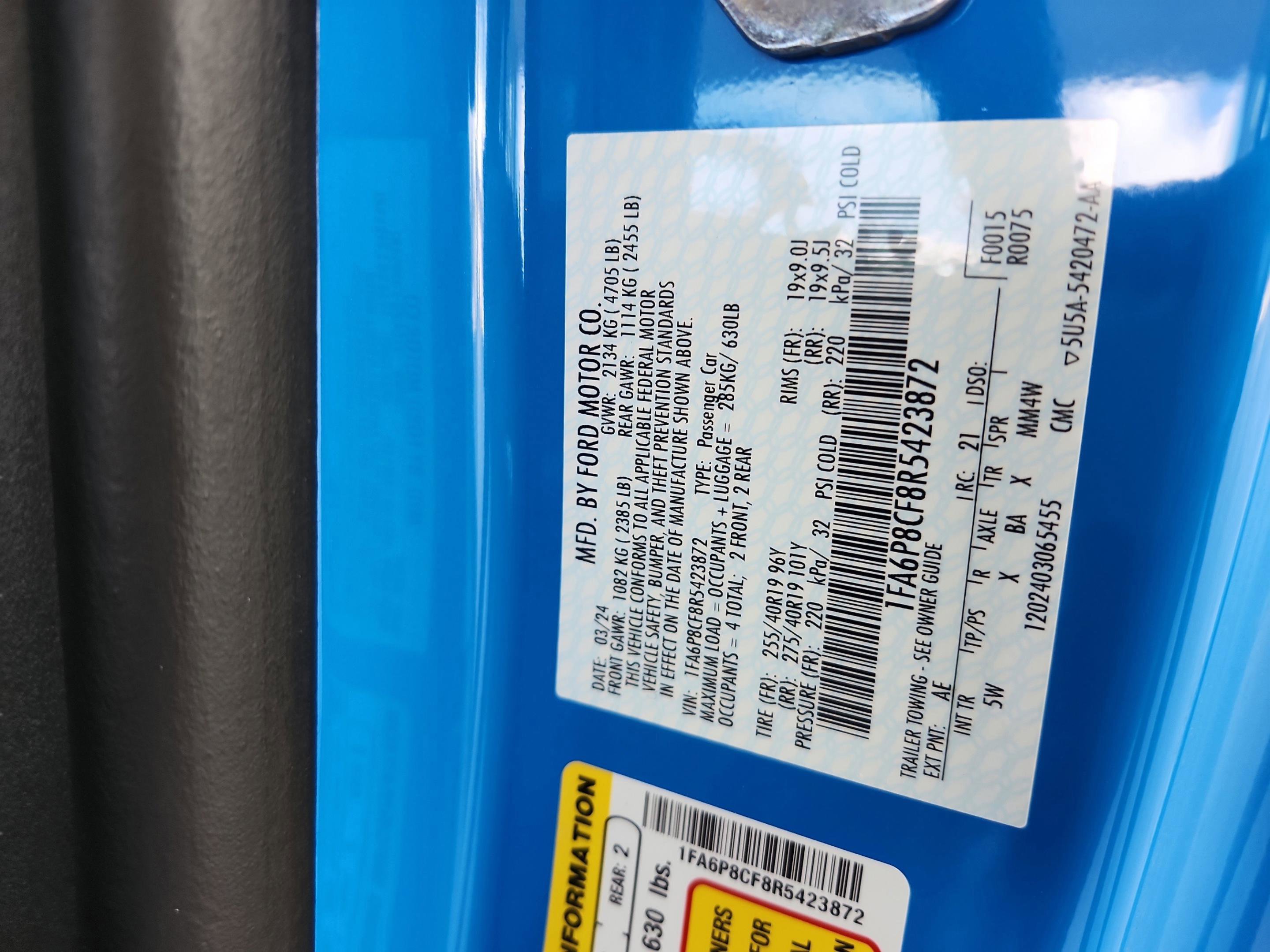 Certified 2024 Ford Mustang GT Premium w/ GT Performance Package image 28