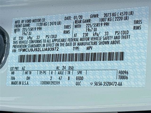 Certified 2020 Ford Escape Titanium AWD/4WD image 36