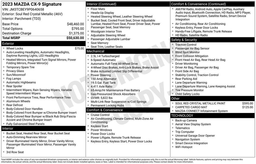 Used 2023 MAZDA CX-9 Signature image 10