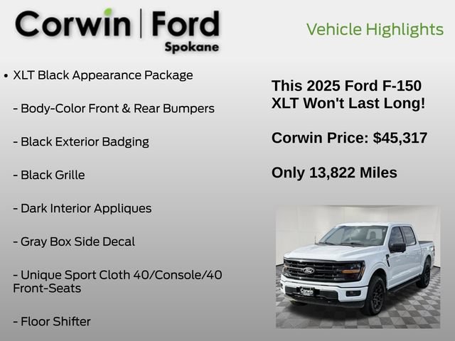 Certified 2025 Ford F150 XLT w/ Equipment Group 302A MID AWD/4WD image 7