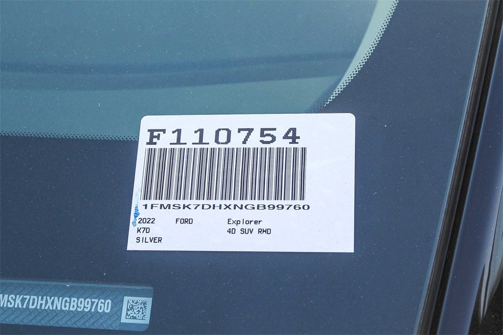 Certified 2022 Ford Explorer XLT w/ Equipment Group 202A image 35