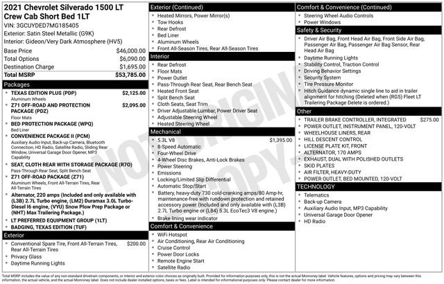 Used 2021 Chevrolet Silverado 1500 LT w/ Texas Edition Plus AWD/4WD image 40