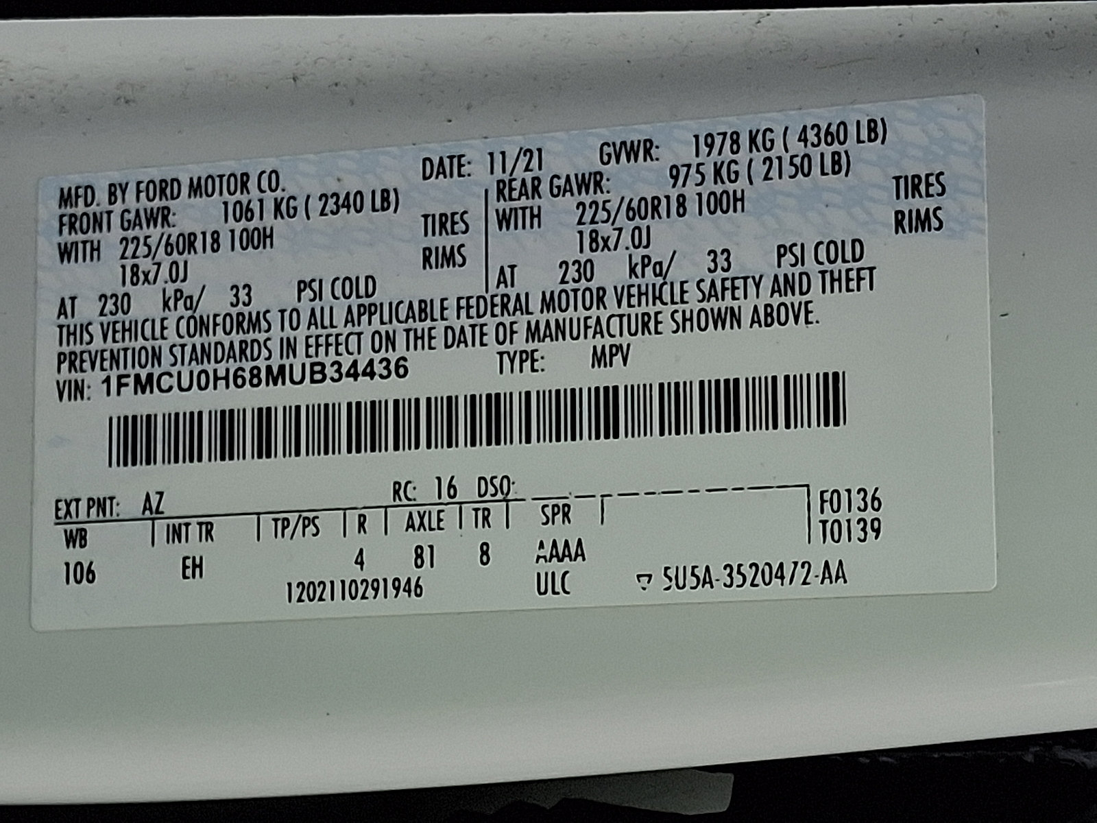 Certified 2021 Ford Escape SEL FWD image 27