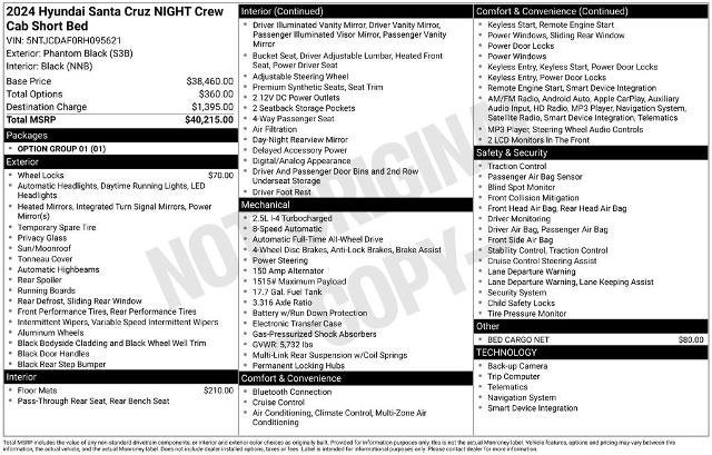 Used 2024 Hyundai Santa Cruz Night image 8