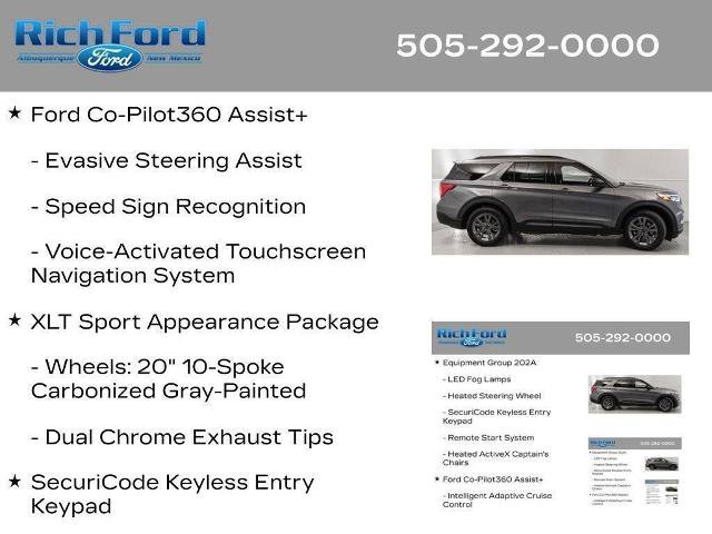 Certified 2024 Ford Explorer XLT w/ Equipment Group 202A RWD image 38