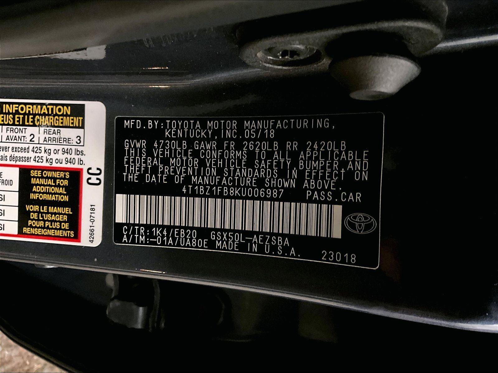 Used 2019 Toyota Avalon Touring w/ Advanced Safety Package FWD image 33