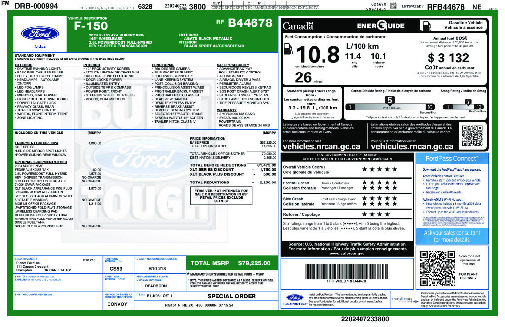 Certified 2024 Ford F150 XLT w/ Equipment Group 302A MID AWD/4WD image 13