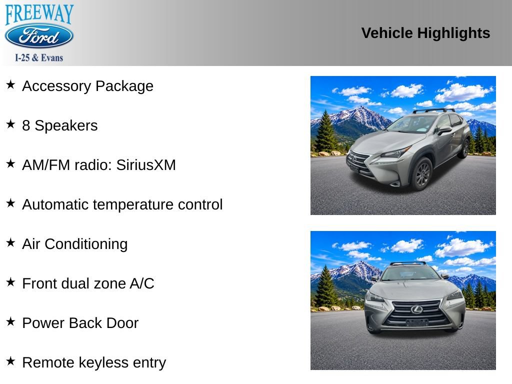 Used 2017 Lexus NX 200t AWD w/ Accessory Package image 2