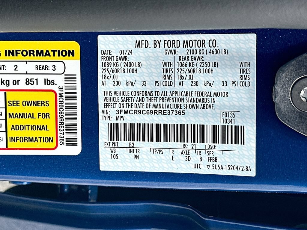 Certified 2024 Ford Bronco Sport Outer Banks AWD/4WD image 27