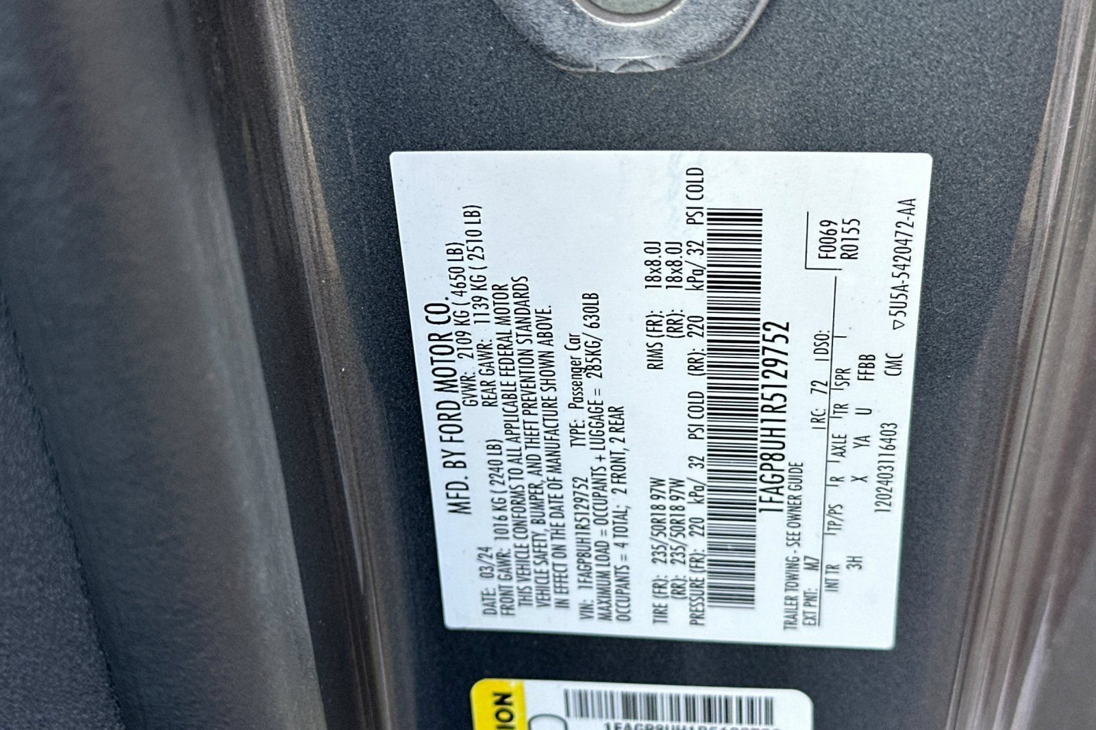 Certified 2024 Ford Mustang Premium RWD image 26