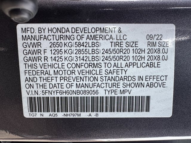 Used 2022 Honda Pilot Touring image 31