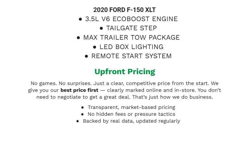 Certified 2020 Ford F150 XLT w/ Equipment Group 302A Luxury