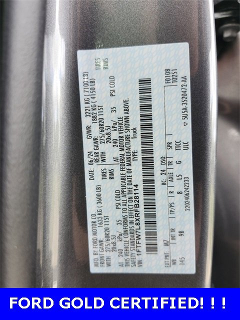 Certified 2024 Ford F150 Platinum w/ Equipment Group 702A High image 18