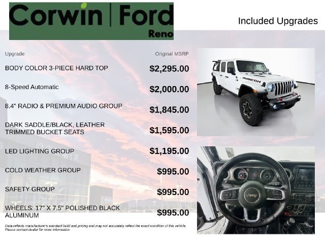 Used 2020 Jeep Gladiator Rubicon AWD/4WD image 3