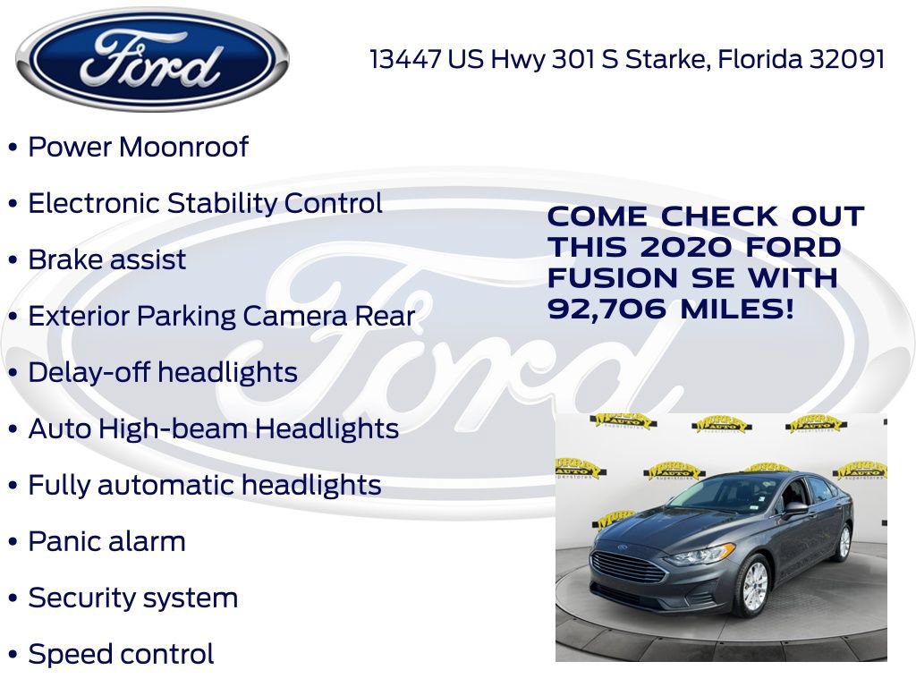 Certified 2020 Ford Fusion SE FWD image 32