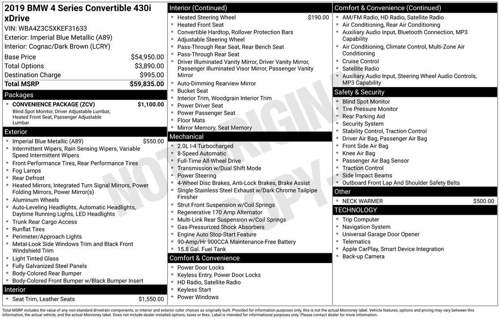 Used 2019 BMW 430i xDrive 430i xDrive w/ Convenience Package image 11