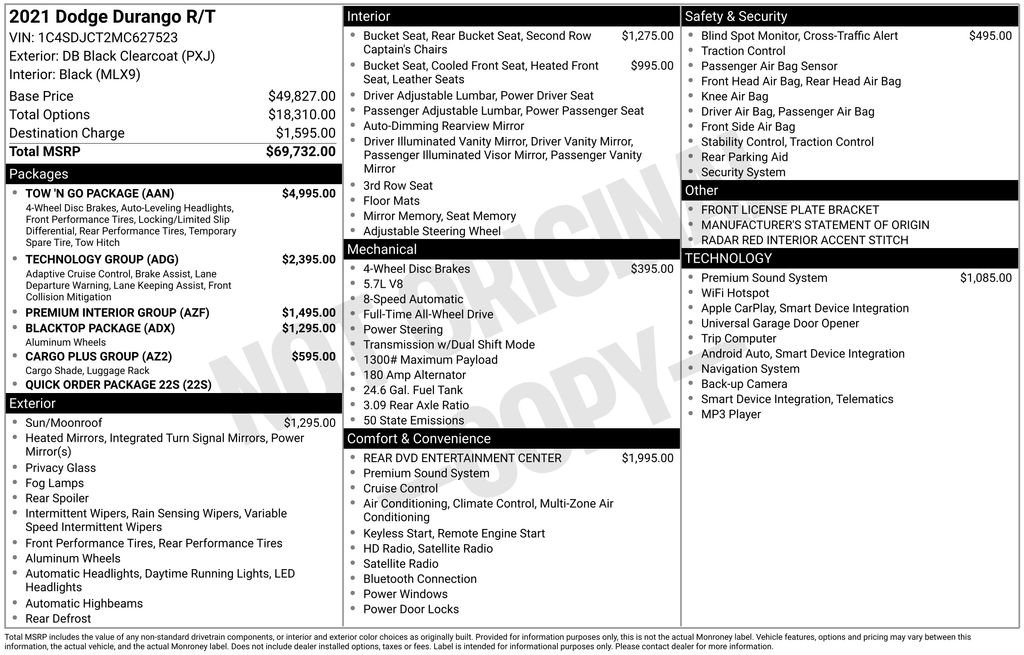 Used 2021 Dodge Durango R/T w/ Tow 'N Go Package image 14