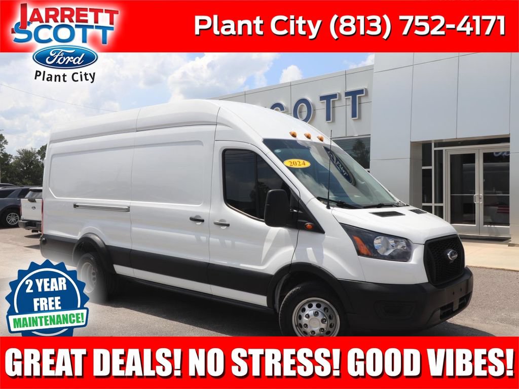 Certified 2024 Ford Transit 350 148 High Roof Extended DRW w/ Load Area Protection Package RWD image 1