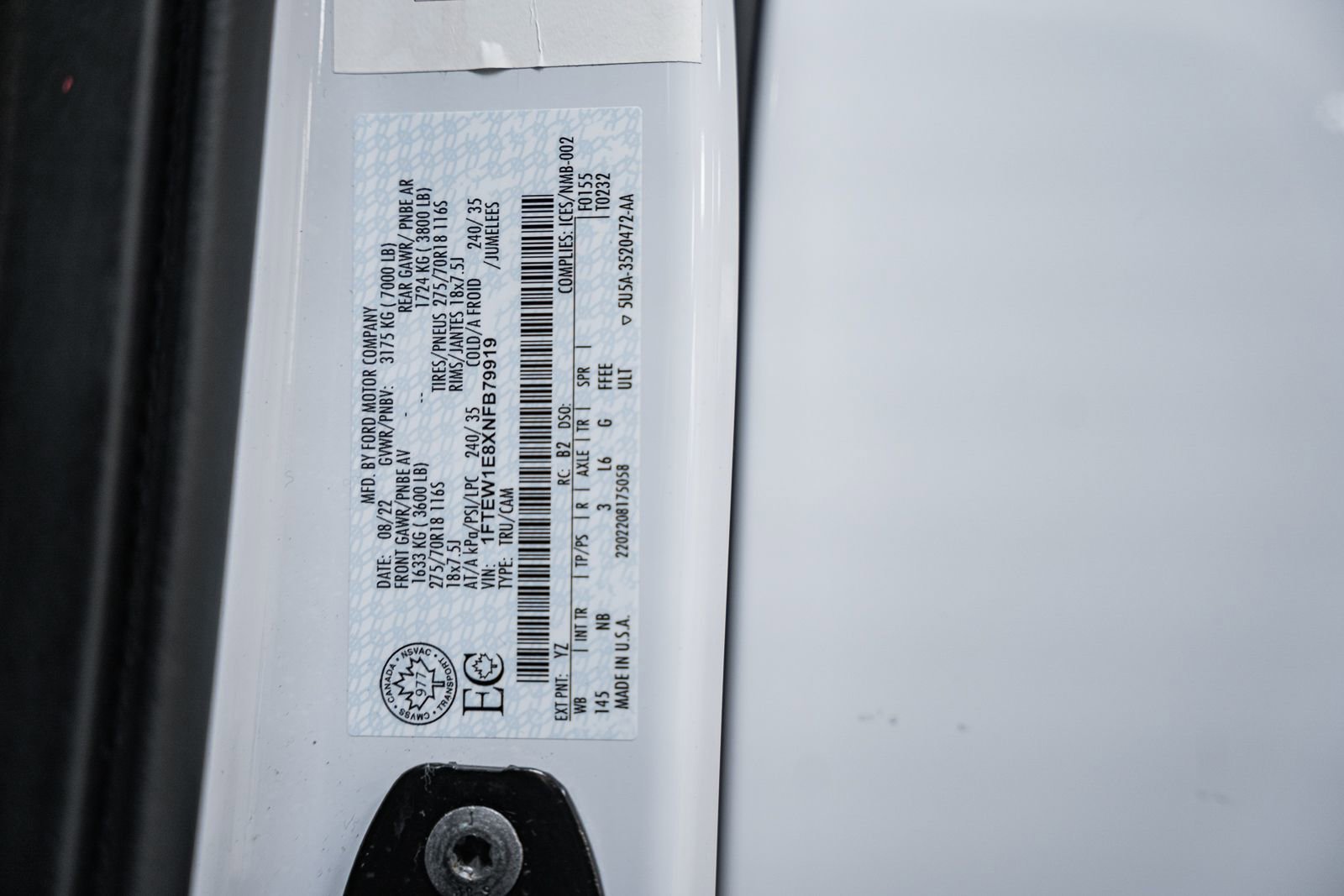 Certified 2022 Ford F150 Tremor w/ Equipment Group 402A High image 50