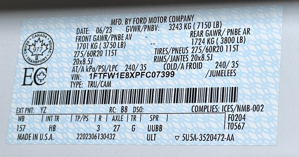 Certified 2023 Ford F150 Lariat w/ Equipment Group 502A High AWD/4WD image 60